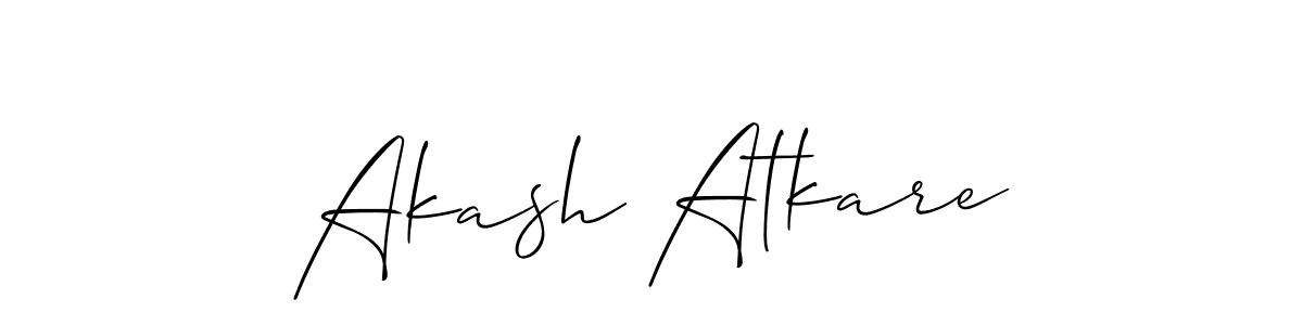 Design your own signature with our free online signature maker. With this signature software, you can create a handwritten (Allison_Script) signature for name Akash Atkare. Akash Atkare signature style 2 images and pictures png