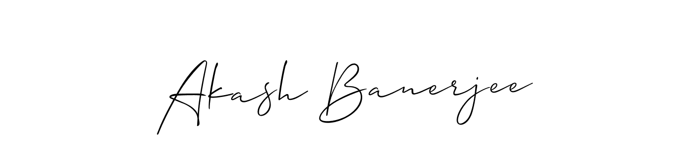 Design your own signature with our free online signature maker. With this signature software, you can create a handwritten (Allison_Script) signature for name Akash Banerjee. Akash Banerjee signature style 2 images and pictures png