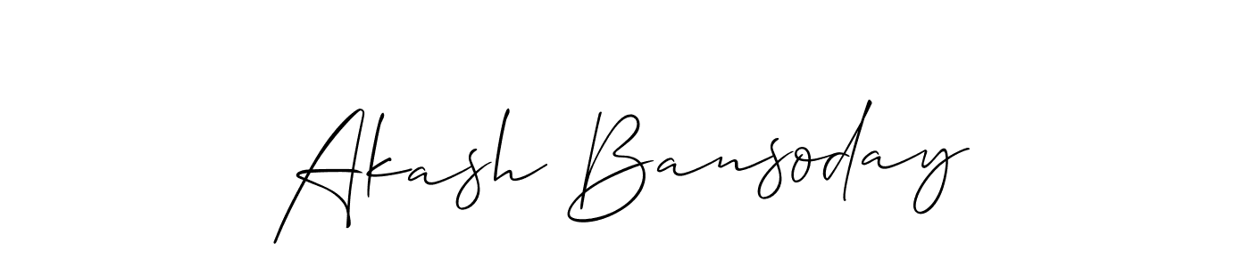 Make a short Akash Bansoday signature style. Manage your documents anywhere anytime using Allison_Script. Create and add eSignatures, submit forms, share and send files easily. Akash Bansoday signature style 2 images and pictures png