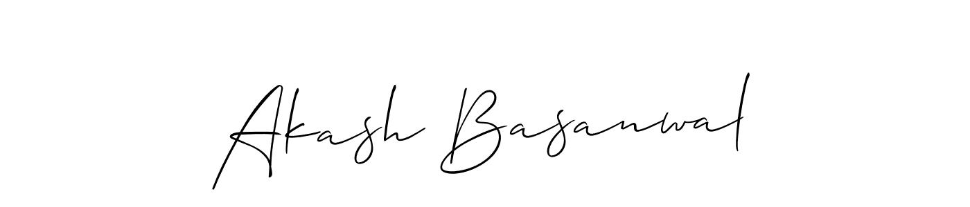 How to make Akash Basanwal name signature. Use Allison_Script style for creating short signs online. This is the latest handwritten sign. Akash Basanwal signature style 2 images and pictures png