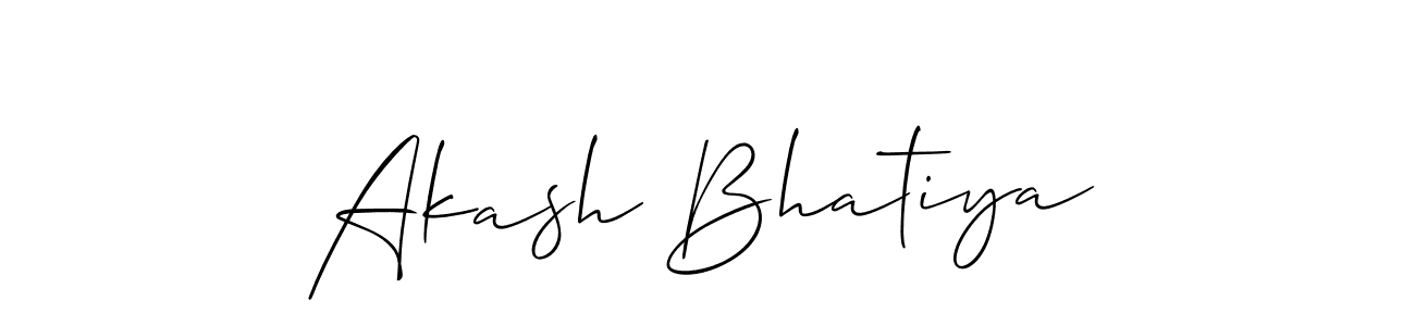 Design your own signature with our free online signature maker. With this signature software, you can create a handwritten (Allison_Script) signature for name Akash Bhatiya. Akash Bhatiya signature style 2 images and pictures png