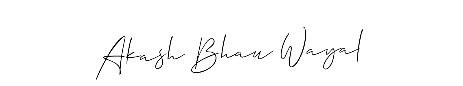 This is the best signature style for the Akash Bhau Wayal name. Also you like these signature font (Allison_Script). Mix name signature. Akash Bhau Wayal signature style 2 images and pictures png