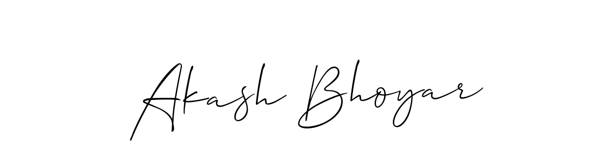 Make a beautiful signature design for name Akash Bhoyar. With this signature (Allison_Script) style, you can create a handwritten signature for free. Akash Bhoyar signature style 2 images and pictures png