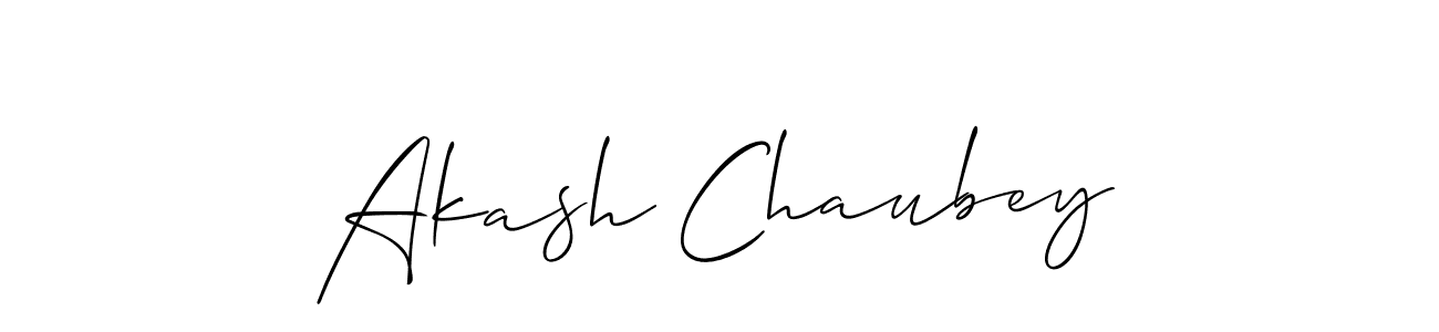 Also we have Akash Chaubey name is the best signature style. Create professional handwritten signature collection using Allison_Script autograph style. Akash Chaubey signature style 2 images and pictures png