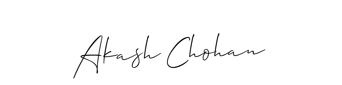 Make a beautiful signature design for name Akash Chohan. With this signature (Allison_Script) style, you can create a handwritten signature for free. Akash Chohan signature style 2 images and pictures png