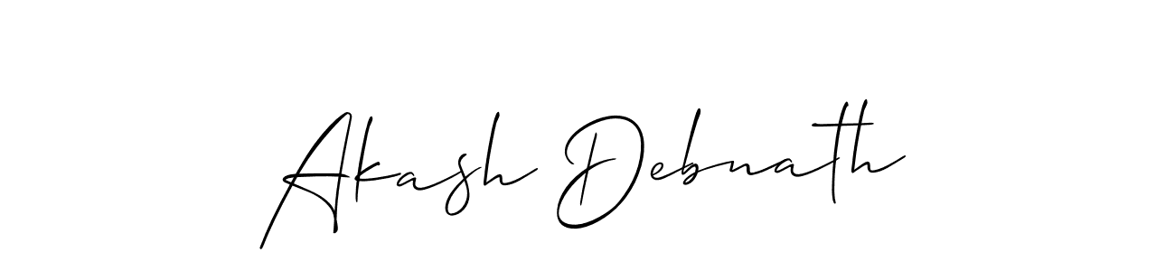 It looks lik you need a new signature style for name Akash Debnath. Design unique handwritten (Allison_Script) signature with our free signature maker in just a few clicks. Akash Debnath signature style 2 images and pictures png