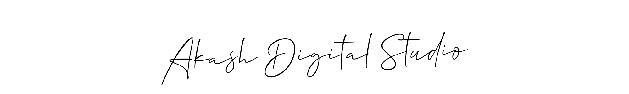 Design your own signature with our free online signature maker. With this signature software, you can create a handwritten (Allison_Script) signature for name Akash Digital Studio. Akash Digital Studio signature style 2 images and pictures png
