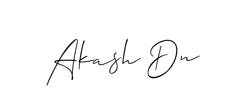 Make a beautiful signature design for name Akash Dn. With this signature (Allison_Script) style, you can create a handwritten signature for free. Akash Dn signature style 2 images and pictures png