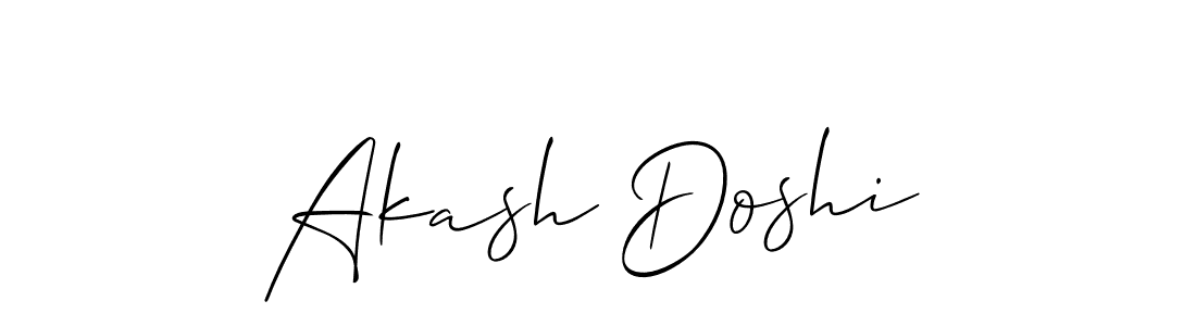 How to make Akash Doshi name signature. Use Allison_Script style for creating short signs online. This is the latest handwritten sign. Akash Doshi signature style 2 images and pictures png