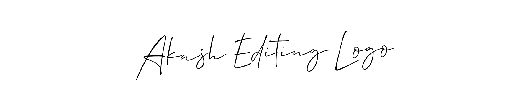 Make a short Akash Editing Logo signature style. Manage your documents anywhere anytime using Allison_Script. Create and add eSignatures, submit forms, share and send files easily. Akash Editing Logo signature style 2 images and pictures png