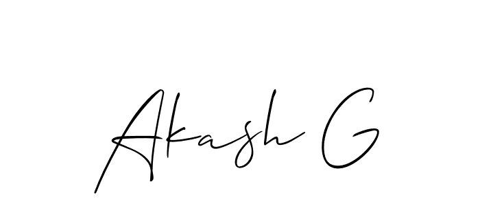 Akash G stylish signature style. Best Handwritten Sign (Allison_Script) for my name. Handwritten Signature Collection Ideas for my name Akash G. Akash G signature style 2 images and pictures png