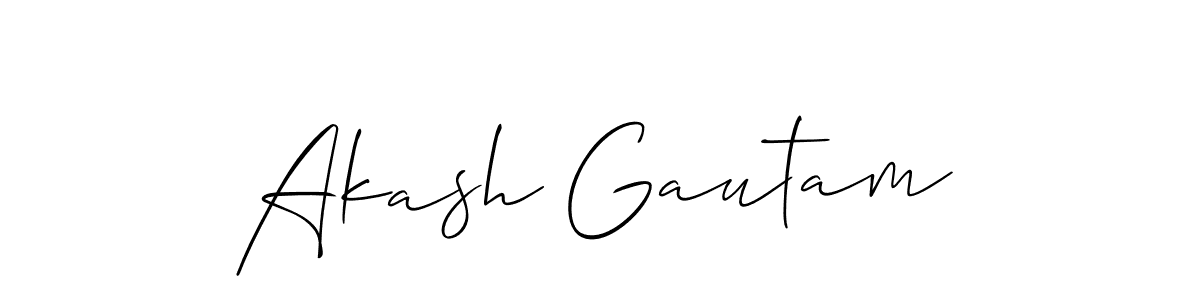 The best way (Allison_Script) to make a short signature is to pick only two or three words in your name. The name Akash Gautam include a total of six letters. For converting this name. Akash Gautam signature style 2 images and pictures png