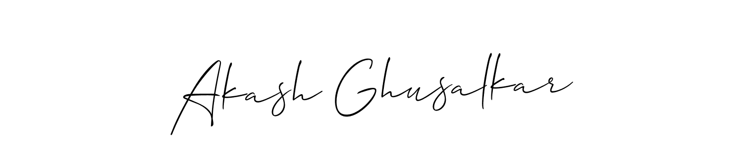 Akash Ghusalkar stylish signature style. Best Handwritten Sign (Allison_Script) for my name. Handwritten Signature Collection Ideas for my name Akash Ghusalkar. Akash Ghusalkar signature style 2 images and pictures png
