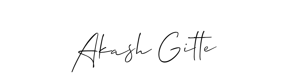 How to make Akash Gitte signature? Allison_Script is a professional autograph style. Create handwritten signature for Akash Gitte name. Akash Gitte signature style 2 images and pictures png