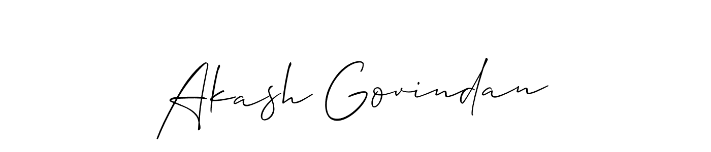 Make a short Akash Govindan signature style. Manage your documents anywhere anytime using Allison_Script. Create and add eSignatures, submit forms, share and send files easily. Akash Govindan signature style 2 images and pictures png