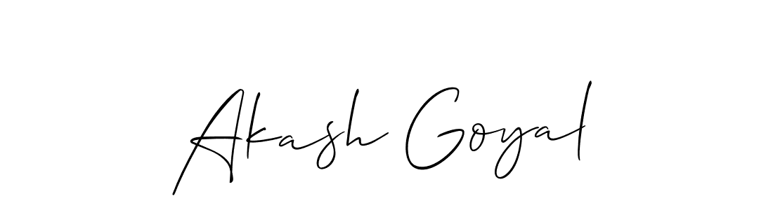 Use a signature maker to create a handwritten signature online. With this signature software, you can design (Allison_Script) your own signature for name Akash Goyal. Akash Goyal signature style 2 images and pictures png