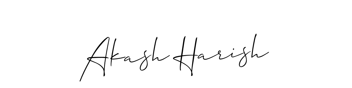 Create a beautiful signature design for name Akash Harish. With this signature (Allison_Script) fonts, you can make a handwritten signature for free. Akash Harish signature style 2 images and pictures png