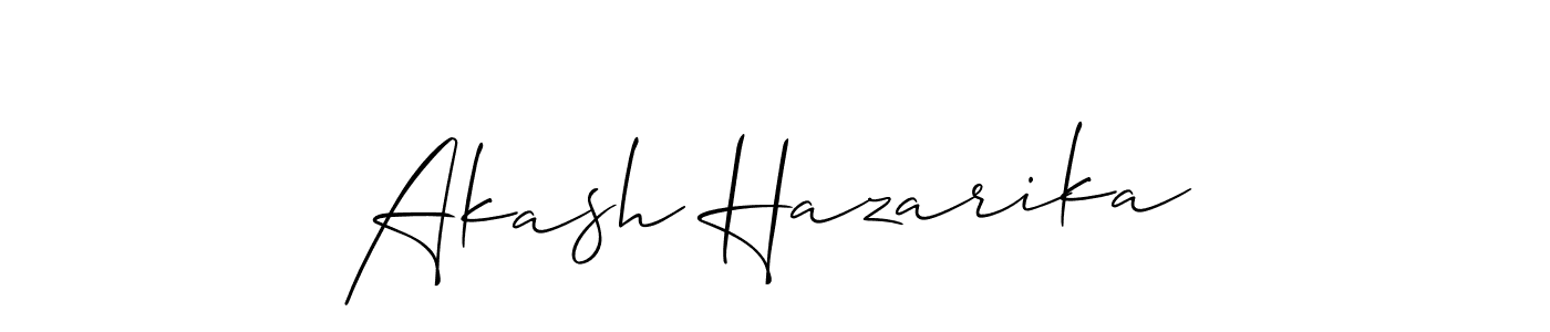 Also we have Akash Hazarika name is the best signature style. Create professional handwritten signature collection using Allison_Script autograph style. Akash Hazarika signature style 2 images and pictures png