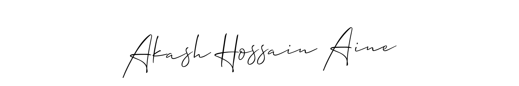 Make a beautiful signature design for name Akash Hossain Aine. With this signature (Allison_Script) style, you can create a handwritten signature for free. Akash Hossain Aine signature style 2 images and pictures png