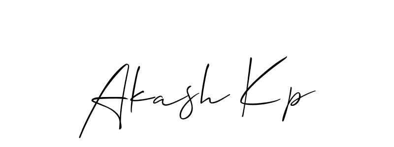 How to Draw Akash Kp signature style? Allison_Script is a latest design signature styles for name Akash Kp. Akash Kp signature style 2 images and pictures png