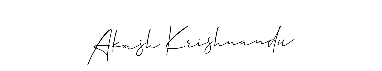See photos of Akash Krishnandu official signature by Spectra . Check more albums & portfolios. Read reviews & check more about Allison_Script font. Akash Krishnandu signature style 2 images and pictures png