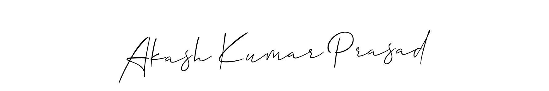 Use a signature maker to create a handwritten signature online. With this signature software, you can design (Allison_Script) your own signature for name Akash Kumar Prasad. Akash Kumar Prasad signature style 2 images and pictures png