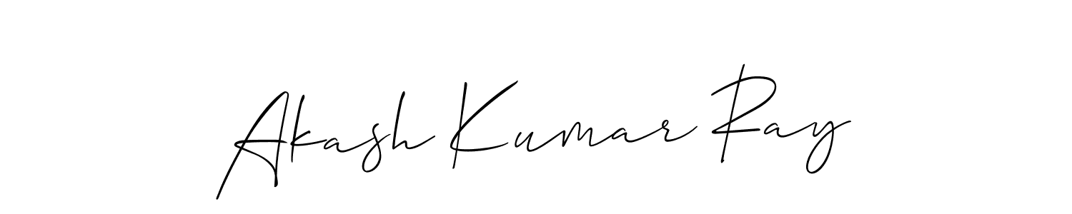 The best way (Allison_Script) to make a short signature is to pick only two or three words in your name. The name Akash Kumar Ray include a total of six letters. For converting this name. Akash Kumar Ray signature style 2 images and pictures png