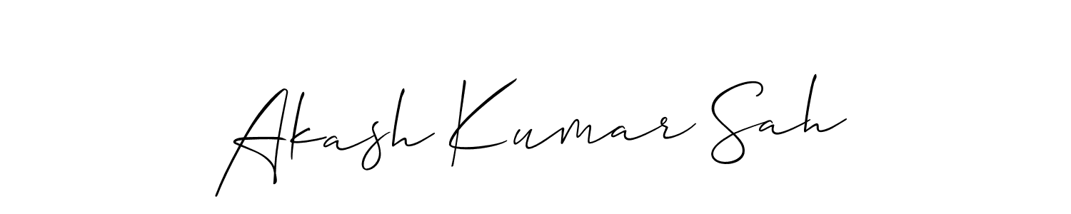 Also You can easily find your signature by using the search form. We will create Akash Kumar Sah name handwritten signature images for you free of cost using Allison_Script sign style. Akash Kumar Sah signature style 2 images and pictures png
