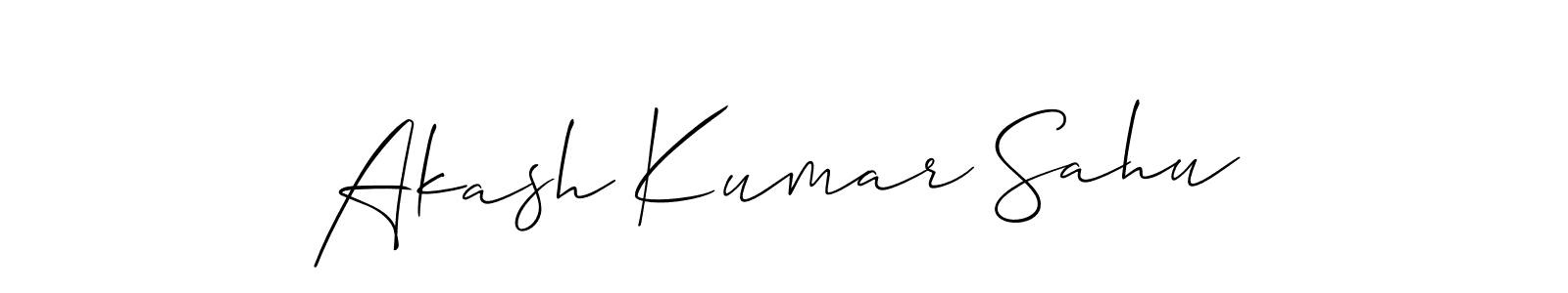 Make a beautiful signature design for name Akash Kumar Sahu. With this signature (Allison_Script) style, you can create a handwritten signature for free. Akash Kumar Sahu signature style 2 images and pictures png