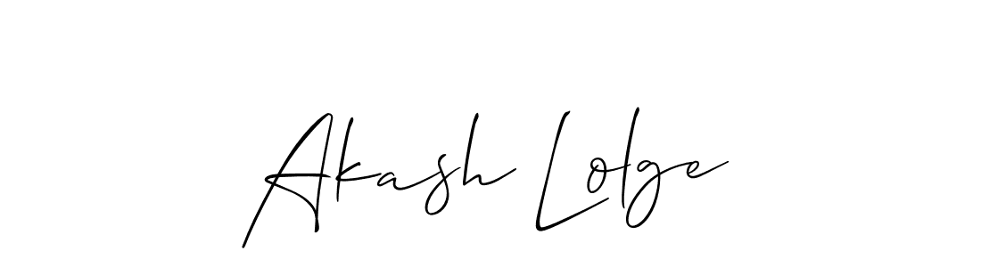 Akash Lolge stylish signature style. Best Handwritten Sign (Allison_Script) for my name. Handwritten Signature Collection Ideas for my name Akash Lolge. Akash Lolge signature style 2 images and pictures png