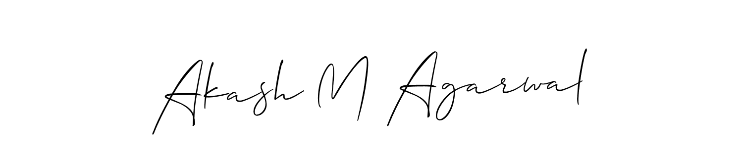 Akash M Agarwal stylish signature style. Best Handwritten Sign (Allison_Script) for my name. Handwritten Signature Collection Ideas for my name Akash M Agarwal. Akash M Agarwal signature style 2 images and pictures png