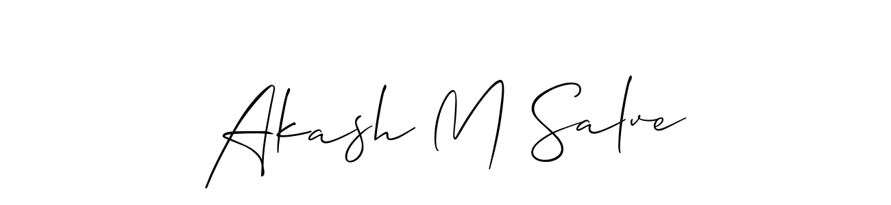 Allison_Script is a professional signature style that is perfect for those who want to add a touch of class to their signature. It is also a great choice for those who want to make their signature more unique. Get Akash M Salve name to fancy signature for free. Akash M Salve signature style 2 images and pictures png