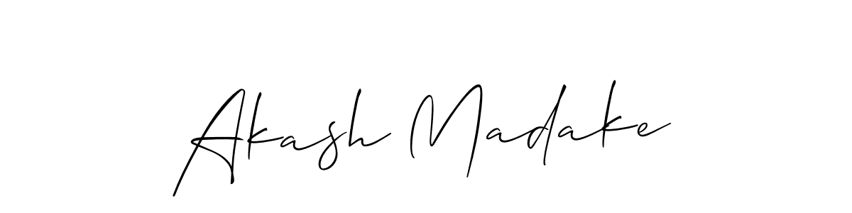 if you are searching for the best signature style for your name Akash Madake. so please give up your signature search. here we have designed multiple signature styles  using Allison_Script. Akash Madake signature style 2 images and pictures png