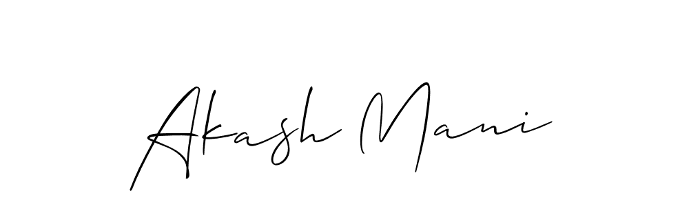 Make a beautiful signature design for name Akash Mani. With this signature (Allison_Script) style, you can create a handwritten signature for free. Akash Mani signature style 2 images and pictures png