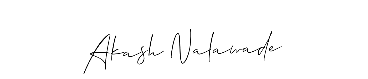 Make a beautiful signature design for name Akash Nalawade. With this signature (Allison_Script) style, you can create a handwritten signature for free. Akash Nalawade signature style 2 images and pictures png