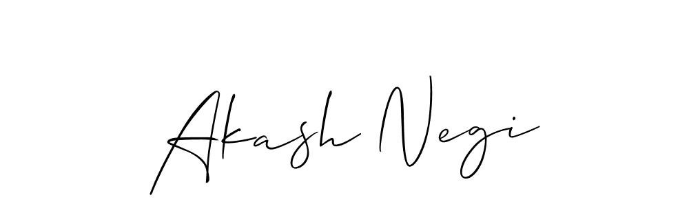 It looks lik you need a new signature style for name Akash Negi. Design unique handwritten (Allison_Script) signature with our free signature maker in just a few clicks. Akash Negi signature style 2 images and pictures png