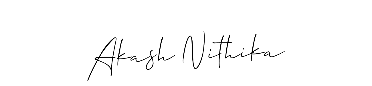 How to Draw Akash Nithika signature style? Allison_Script is a latest design signature styles for name Akash Nithika. Akash Nithika signature style 2 images and pictures png