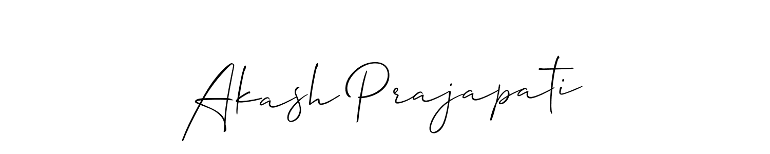 Akash Prajapati stylish signature style. Best Handwritten Sign (Allison_Script) for my name. Handwritten Signature Collection Ideas for my name Akash Prajapati. Akash Prajapati signature style 2 images and pictures png