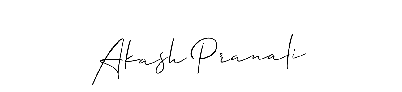 How to make Akash Pranali signature? Allison_Script is a professional autograph style. Create handwritten signature for Akash Pranali name. Akash Pranali signature style 2 images and pictures png