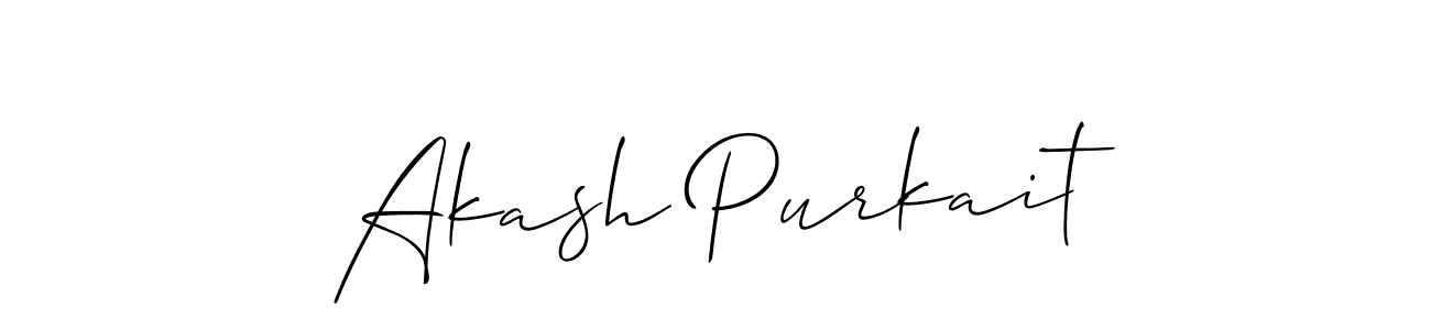 How to make Akash Purkait signature? Allison_Script is a professional autograph style. Create handwritten signature for Akash Purkait name. Akash Purkait signature style 2 images and pictures png