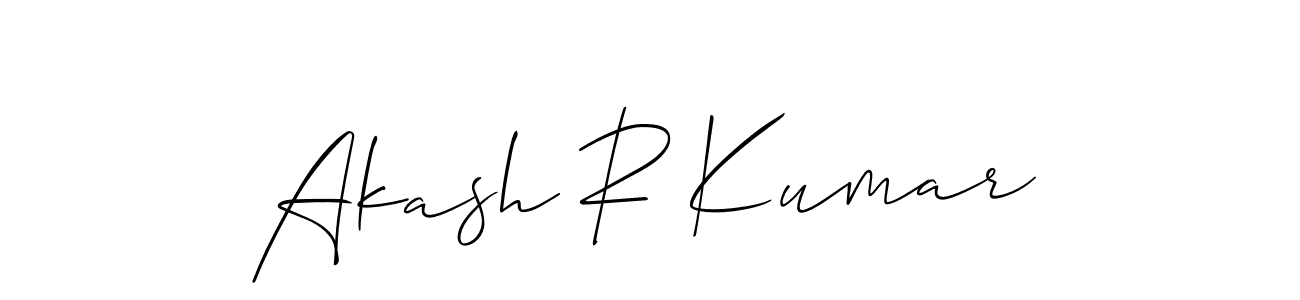 Create a beautiful signature design for name Akash R Kumar. With this signature (Allison_Script) fonts, you can make a handwritten signature for free. Akash R Kumar signature style 2 images and pictures png