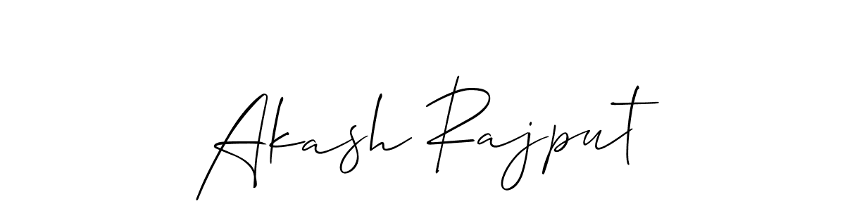 Also we have Akash Rajput name is the best signature style. Create professional handwritten signature collection using Allison_Script autograph style. Akash Rajput signature style 2 images and pictures png