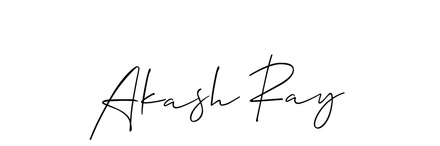 How to make Akash Ray name signature. Use Allison_Script style for creating short signs online. This is the latest handwritten sign. Akash Ray signature style 2 images and pictures png