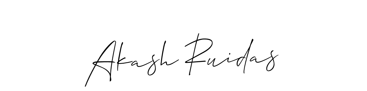 Make a beautiful signature design for name Akash Ruidas. With this signature (Allison_Script) style, you can create a handwritten signature for free. Akash Ruidas signature style 2 images and pictures png