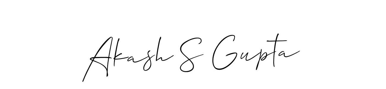 How to make Akash S Gupta signature? Allison_Script is a professional autograph style. Create handwritten signature for Akash S Gupta name. Akash S Gupta signature style 2 images and pictures png