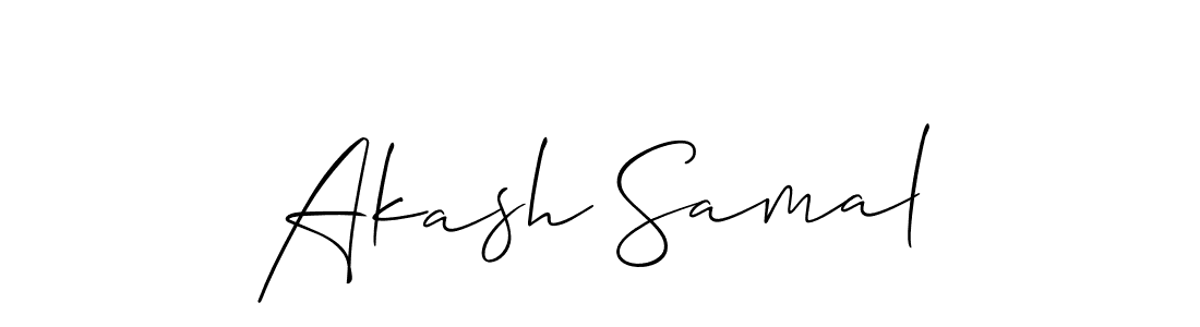 Also You can easily find your signature by using the search form. We will create Akash Samal name handwritten signature images for you free of cost using Allison_Script sign style. Akash Samal signature style 2 images and pictures png