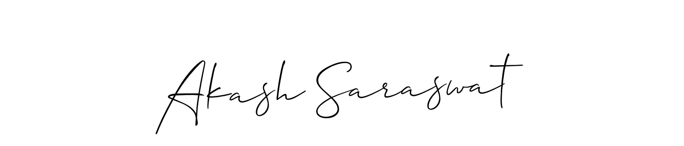 Make a beautiful signature design for name Akash Saraswat. With this signature (Allison_Script) style, you can create a handwritten signature for free. Akash Saraswat signature style 2 images and pictures png