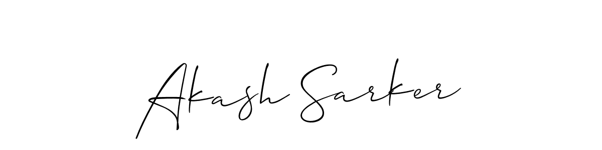 Allison_Script is a professional signature style that is perfect for those who want to add a touch of class to their signature. It is also a great choice for those who want to make their signature more unique. Get Akash Sarker name to fancy signature for free. Akash Sarker signature style 2 images and pictures png