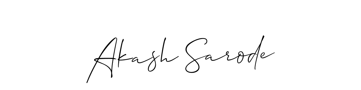 Create a beautiful signature design for name Akash Sarode. With this signature (Allison_Script) fonts, you can make a handwritten signature for free. Akash Sarode signature style 2 images and pictures png