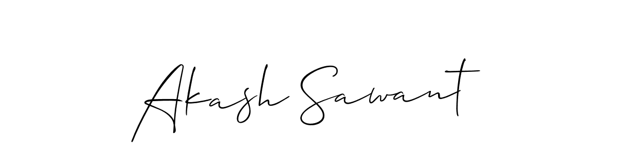 Design your own signature with our free online signature maker. With this signature software, you can create a handwritten (Allison_Script) signature for name Akash Sawant. Akash Sawant signature style 2 images and pictures png